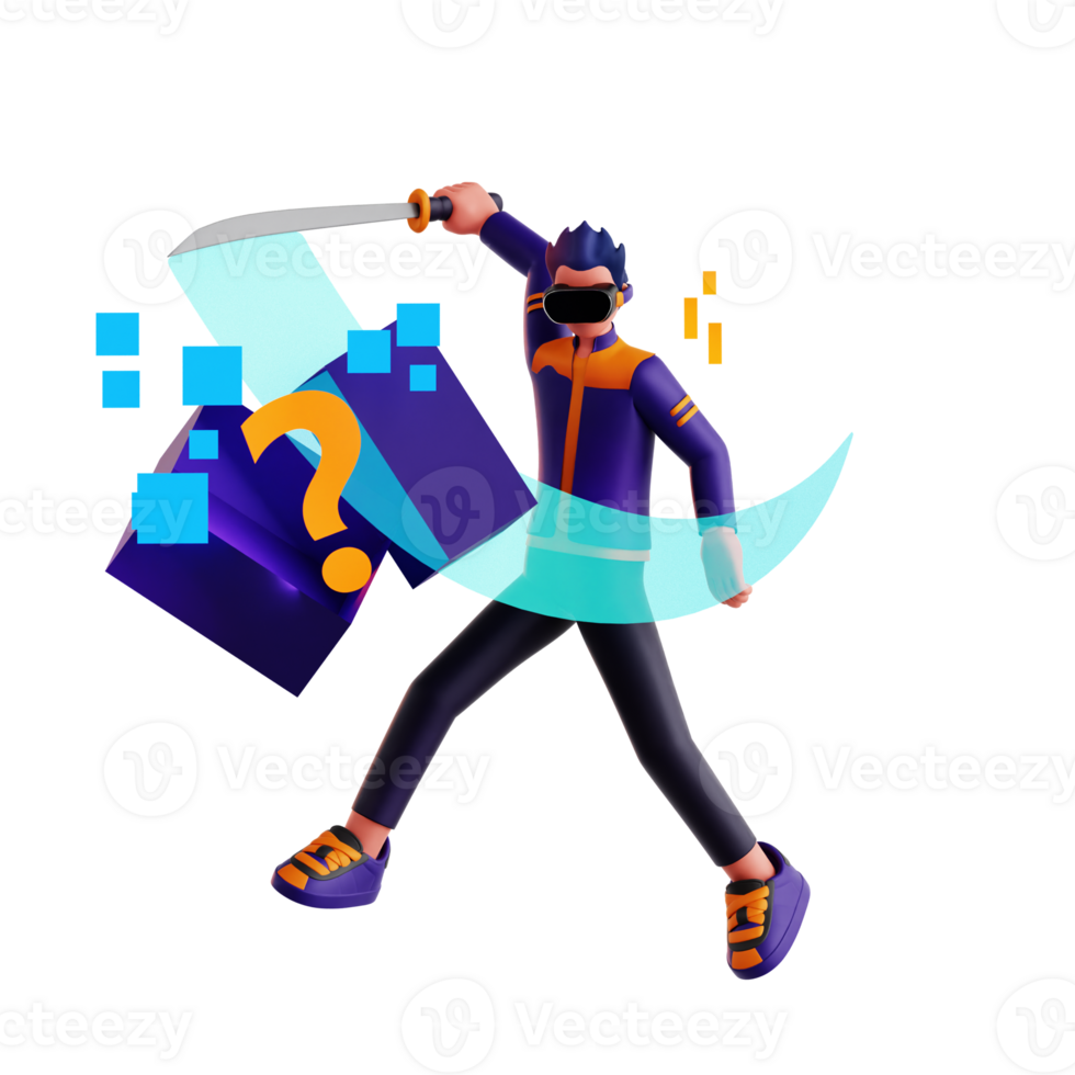 3D Character Metaverse Games Activity png