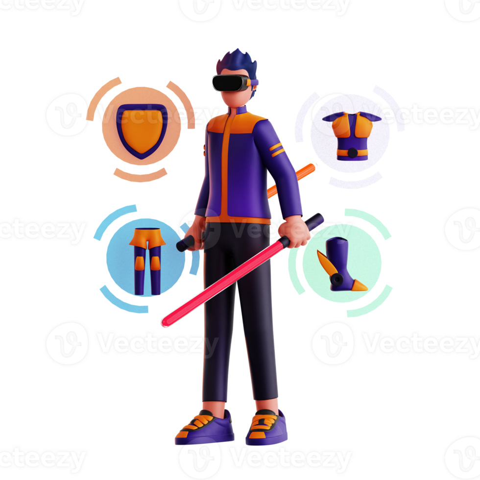 3D Character Metaverse Games Activity png