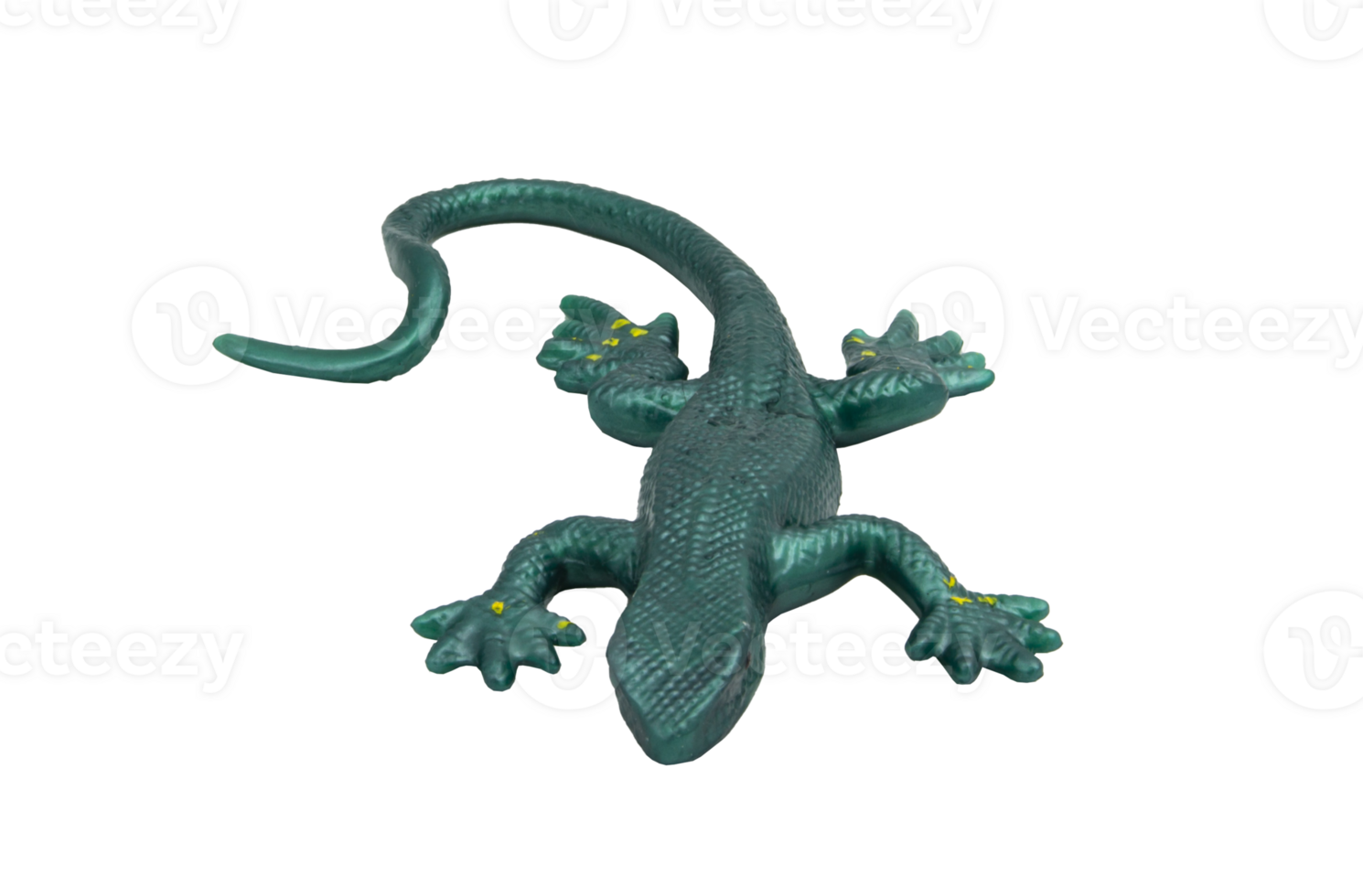 Green rubber lizard toy with no background. Stretchable toy. Anti-stress. Horizontal photo. For text. png