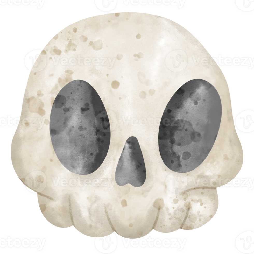 Watercolor Skull, Ghost, Halloween png