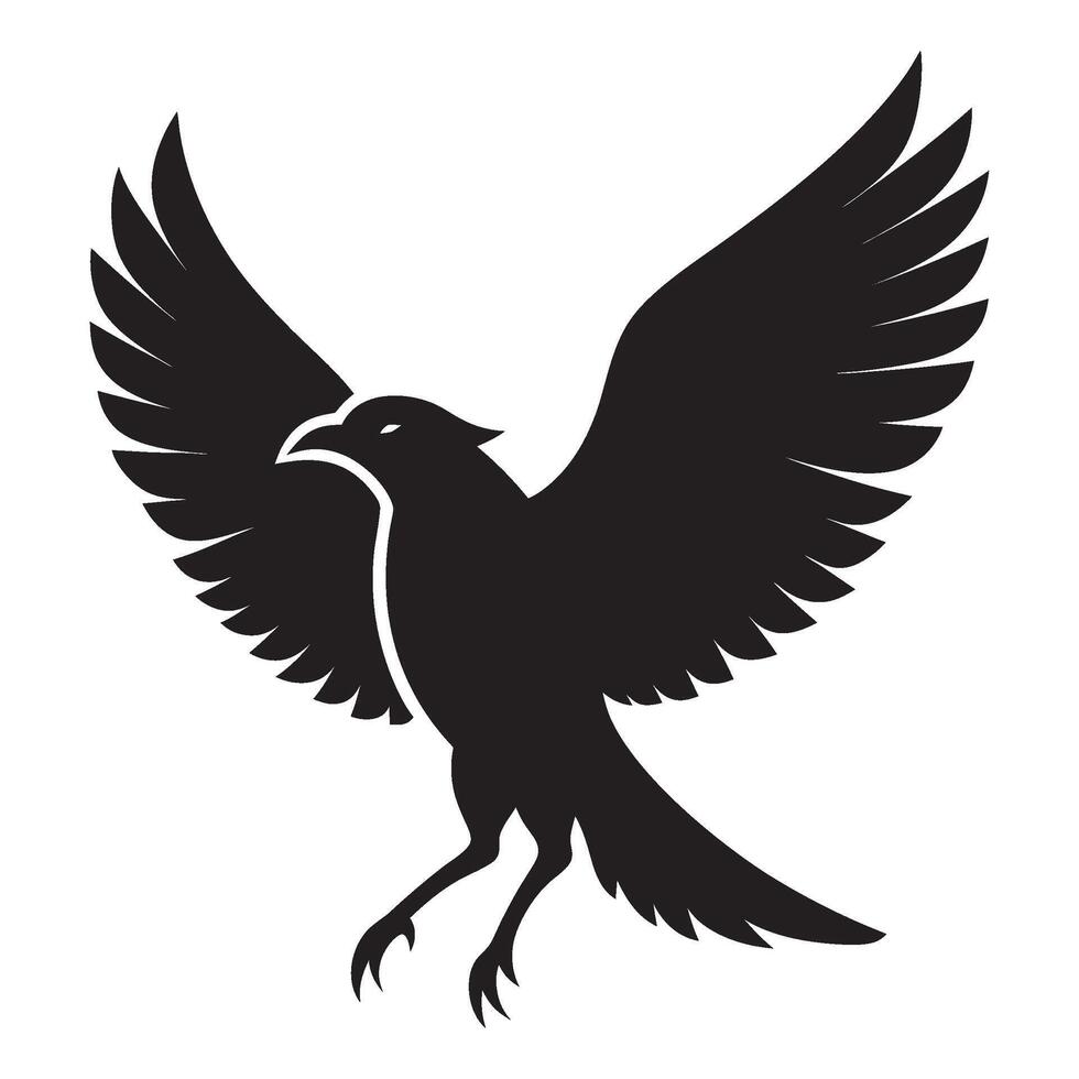 Soaring Bird Silhouette vector