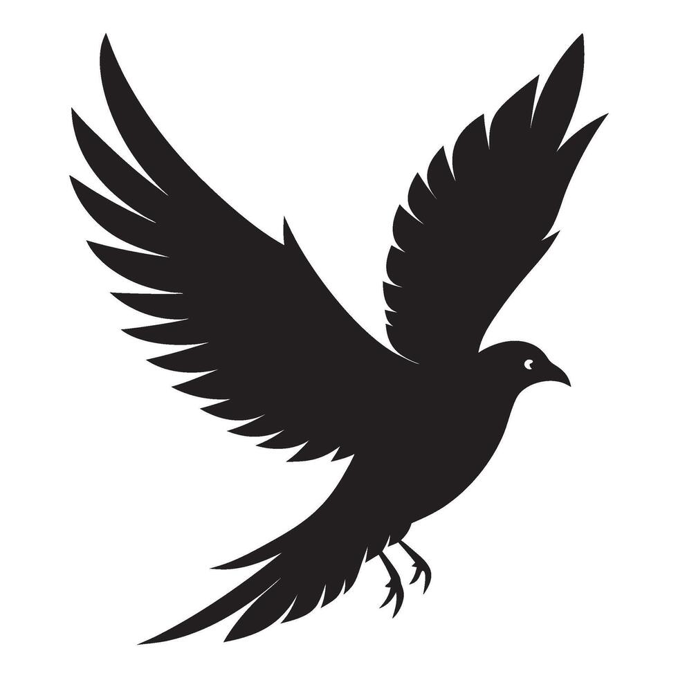 Flying Bird Silhouette vector
