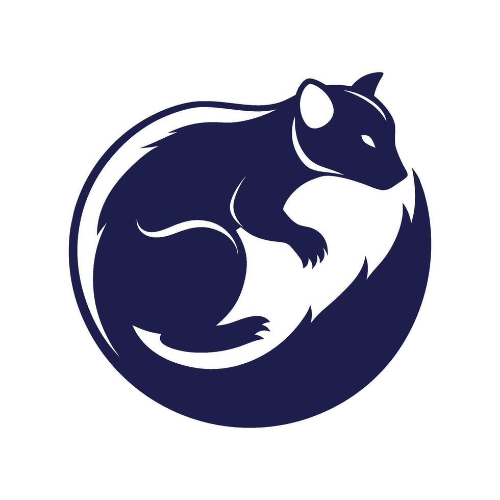 Ferret in Circle vector
