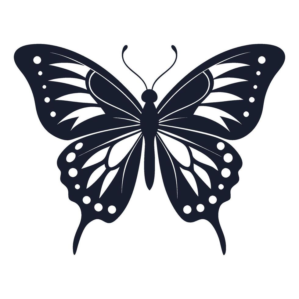 Black Butterfly Silhouette vector