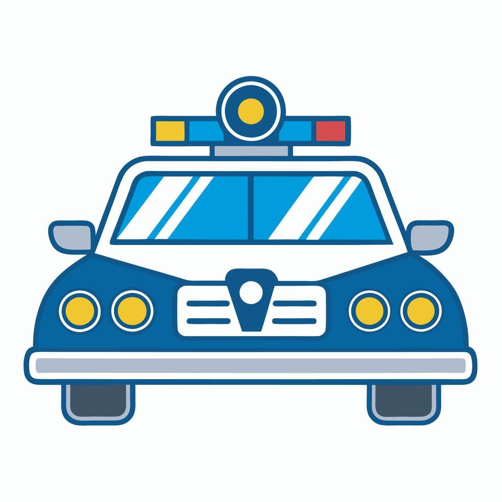 Police Car Outline vector