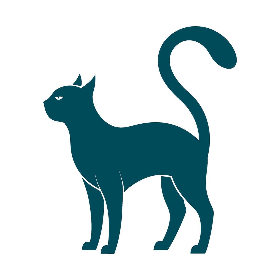 Cat Silhouette Print vector
