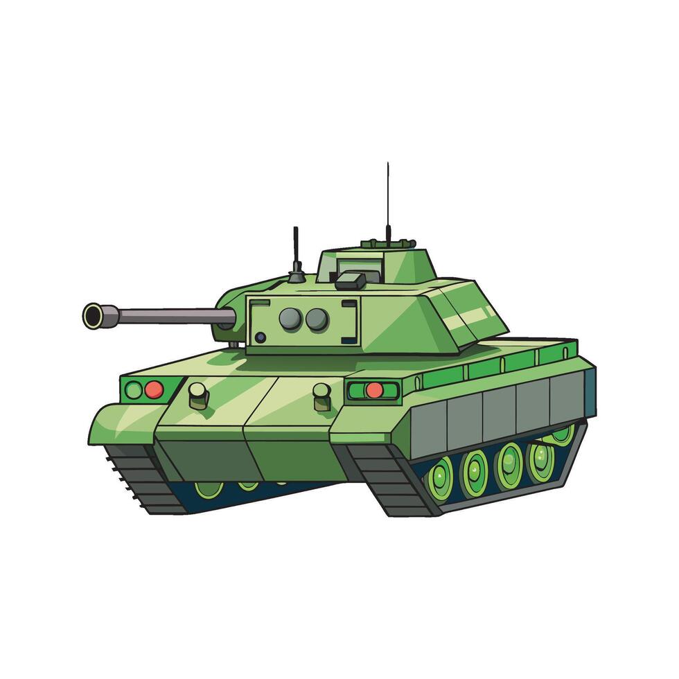 Green Army Tank vector