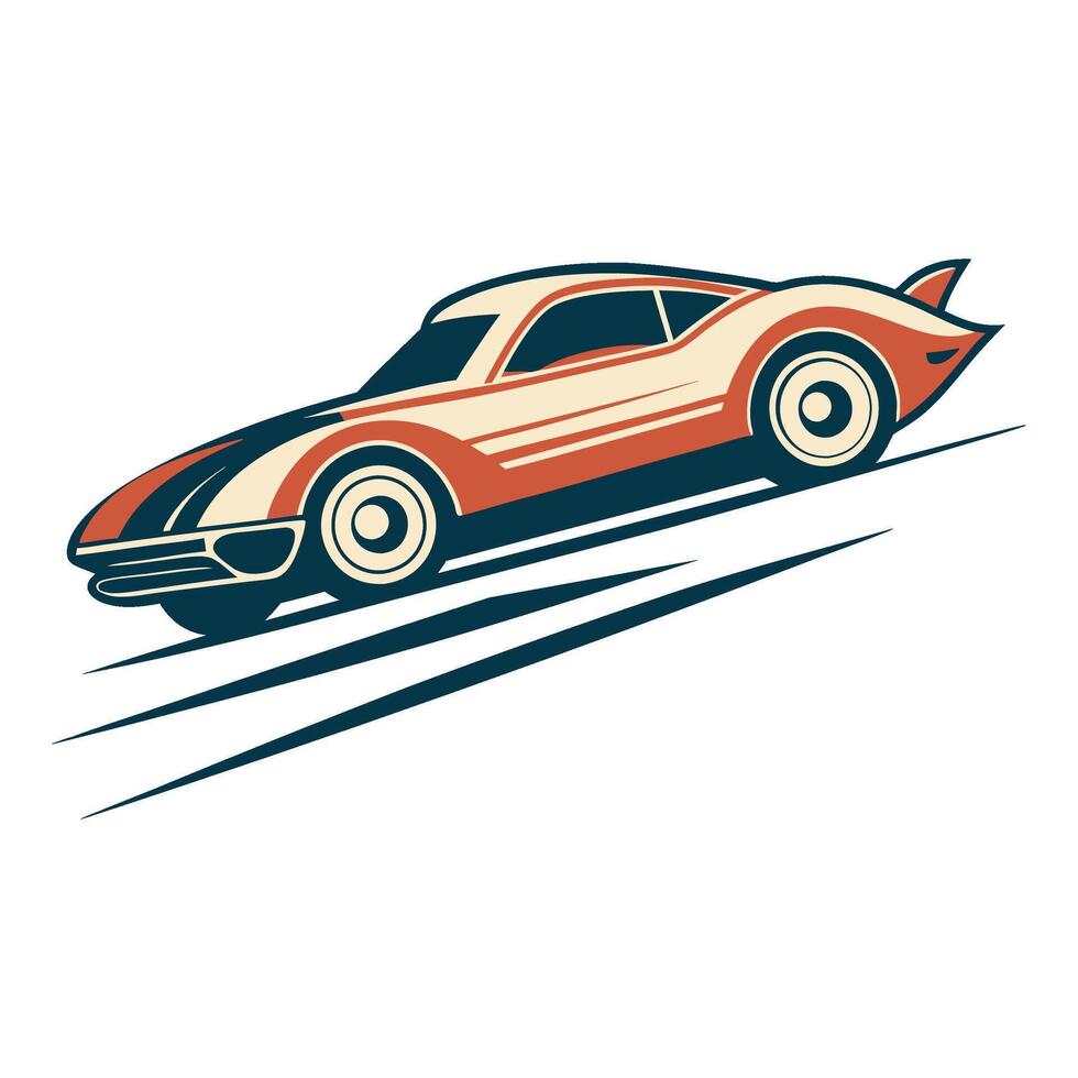 Downhill Racer Car vector