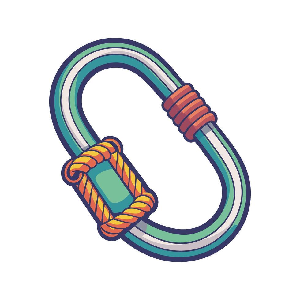 Climbing Carabiner Clip vector