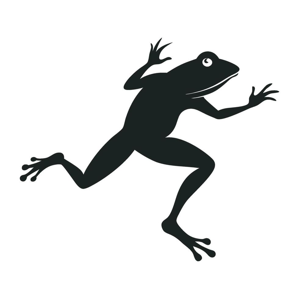 Frog Leaping Forward vector