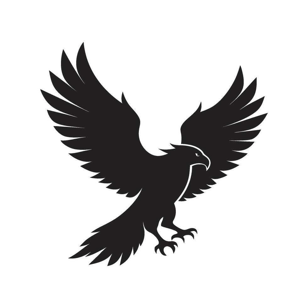 Black Flying Eagle vector