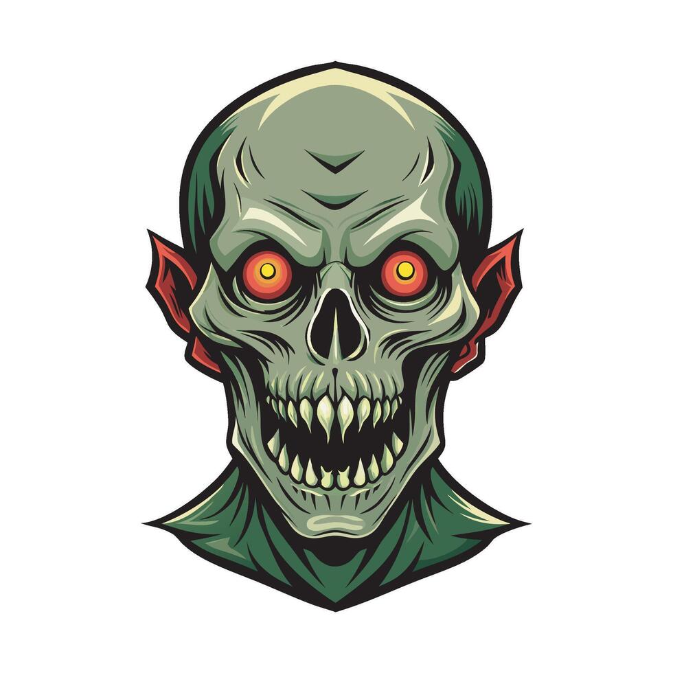 Cartoon Skull with Fangs vector