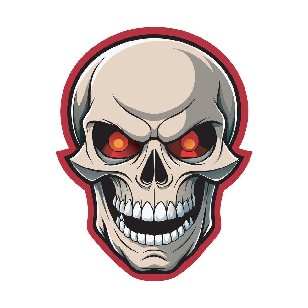 Cartoon Skull Print vector