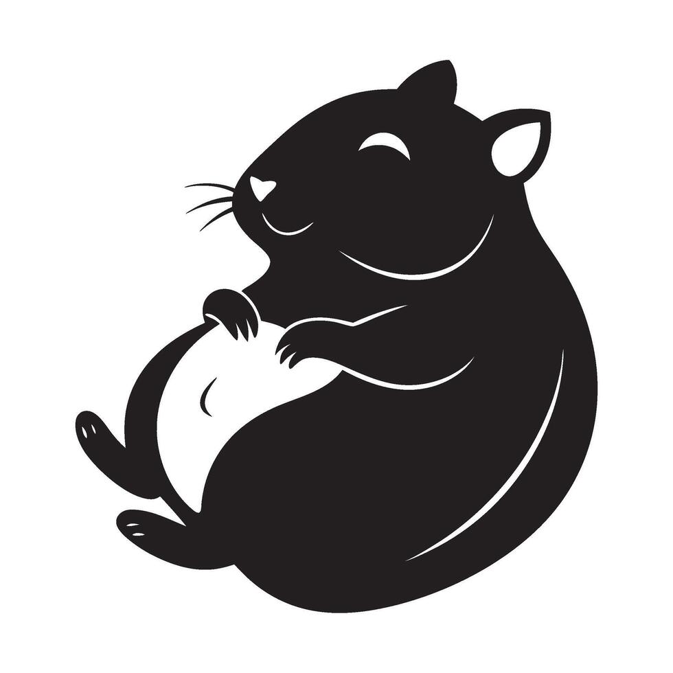 Happy Print Hamster vector
