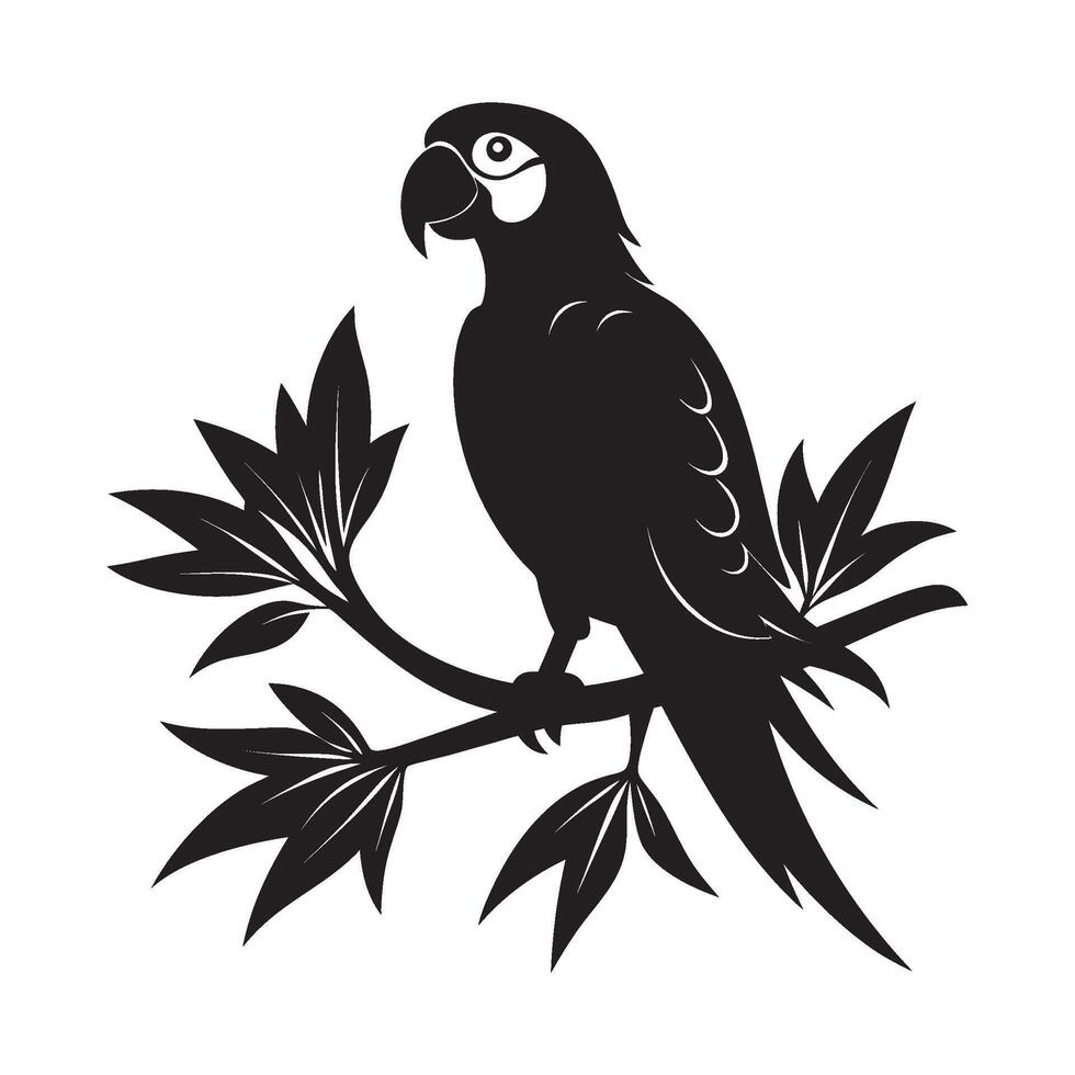 Perched Parrot Chattering vector