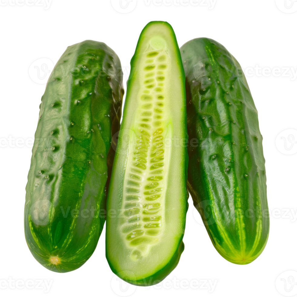 Cucumber, fruit realistic Illustration. Realistic Transparent file. Mockup template for artwork graphic design png