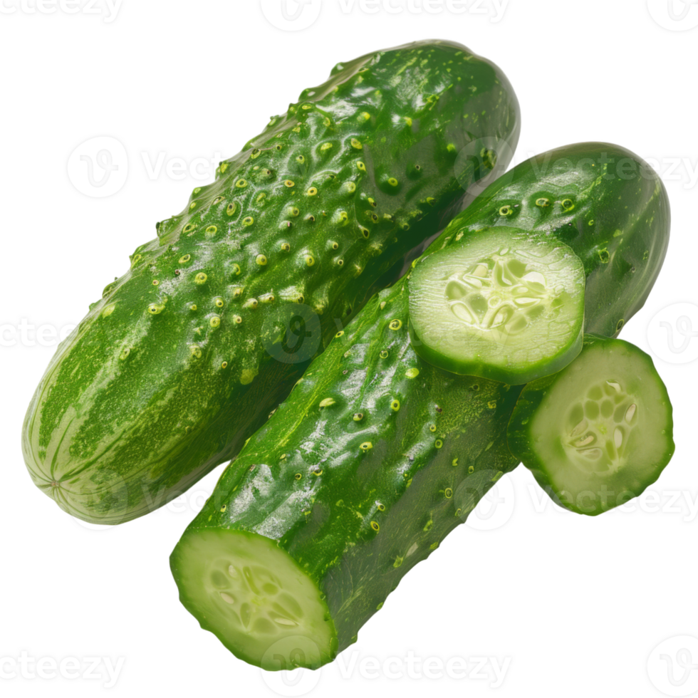 Cucumber, fruit realistic Illustration. Realistic Transparent file. Mockup template for artwork graphic design png