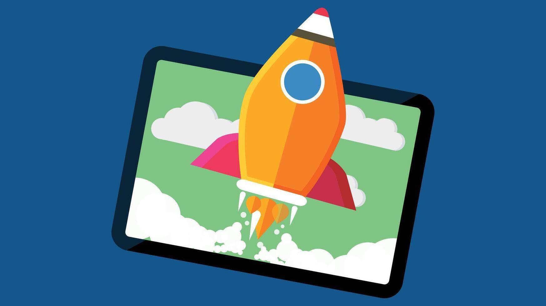 Laptop screen personal computer flat design illustration vector
