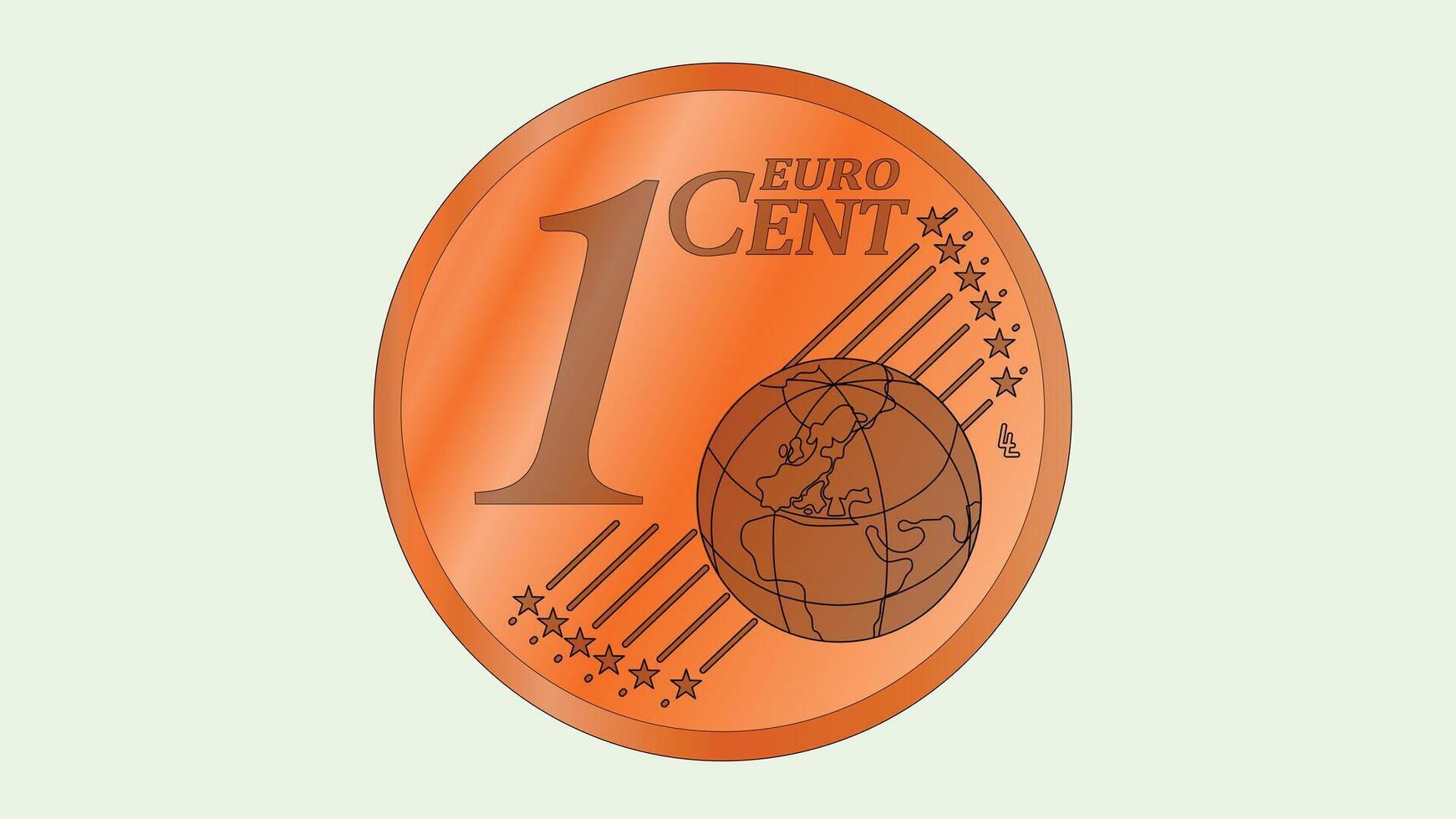 Money coin Euro finance icons illustration vector