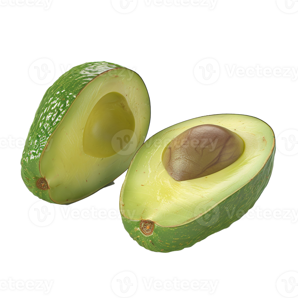 Cross section of a delicious and nutritious avocado fruit png