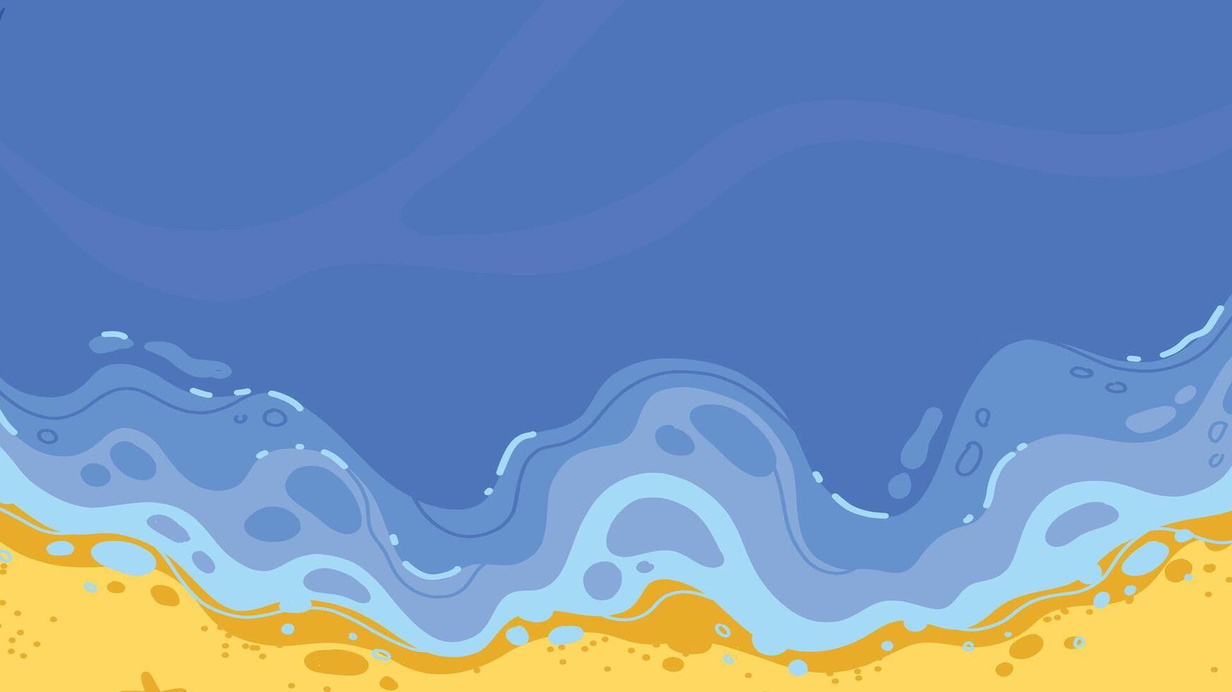 Summer vacation sea poster background illustration vector