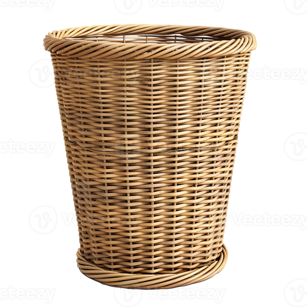 Wicker Laundry Basket with Lid and Handles for Storage and Organization png