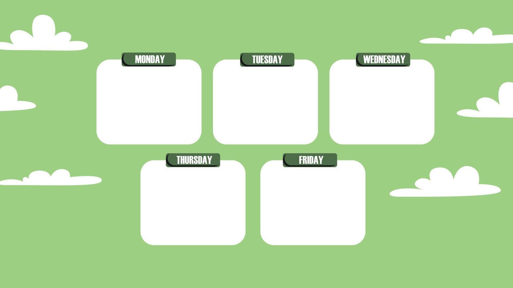 weekly school planner printable template design vector