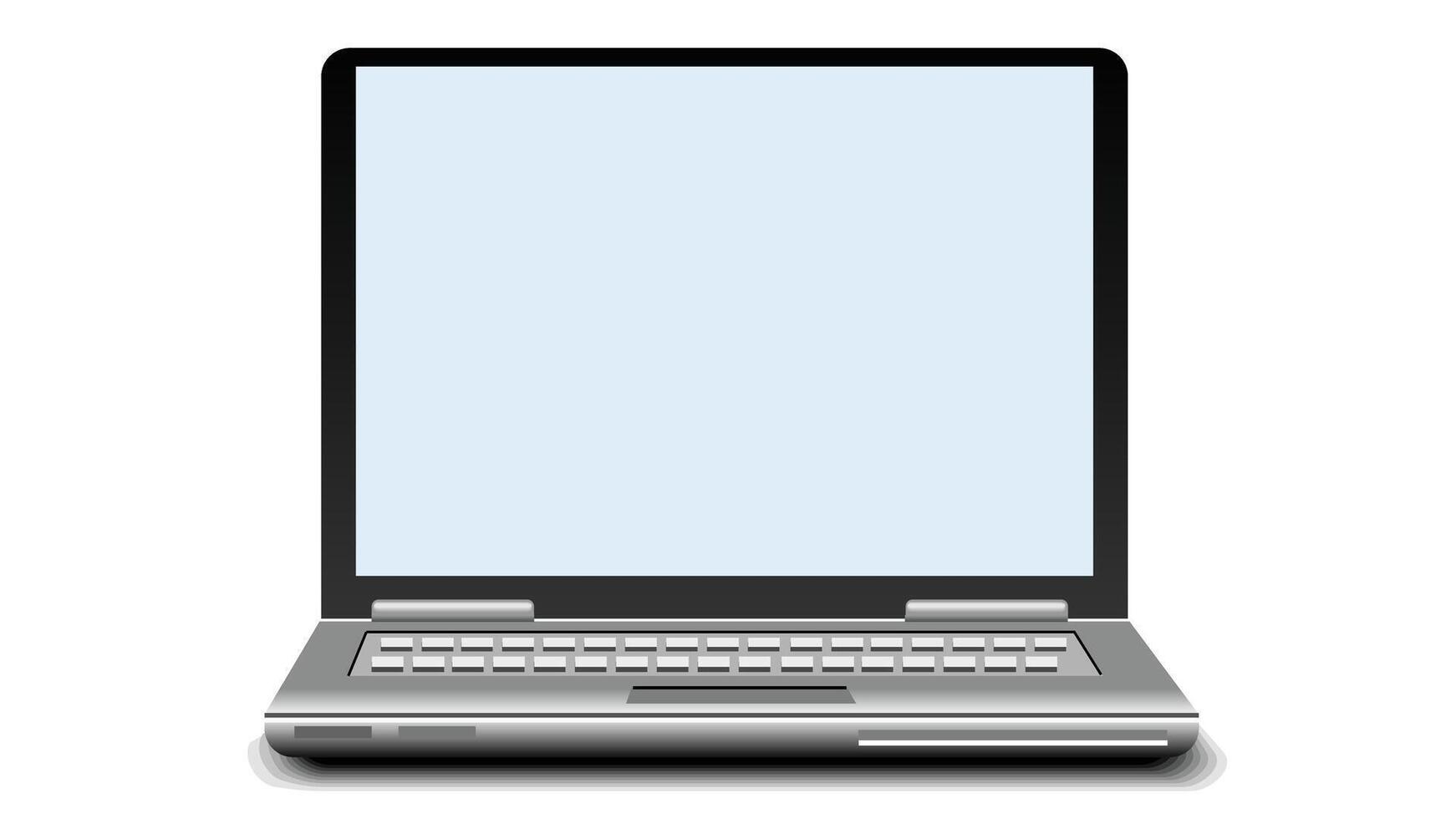 Laptop screen personal computer flat design illustration vector