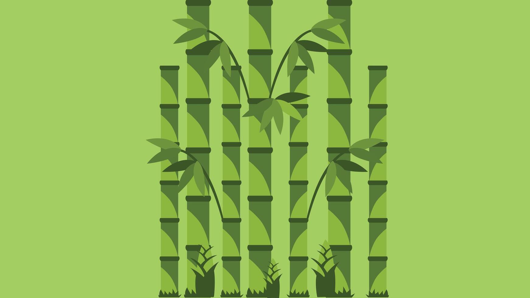 bamboo plants greenery background illustration vector