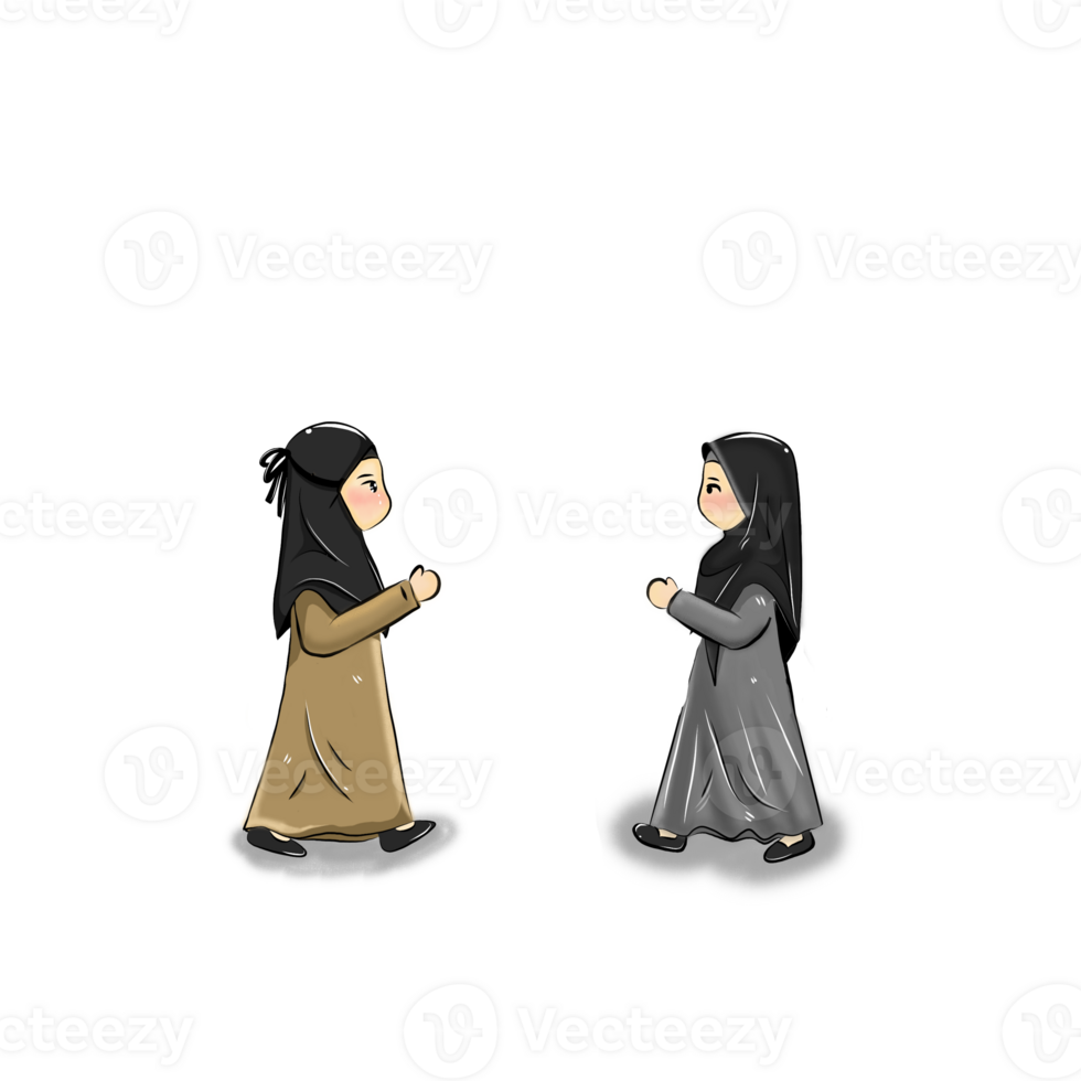 two girls met on the street png