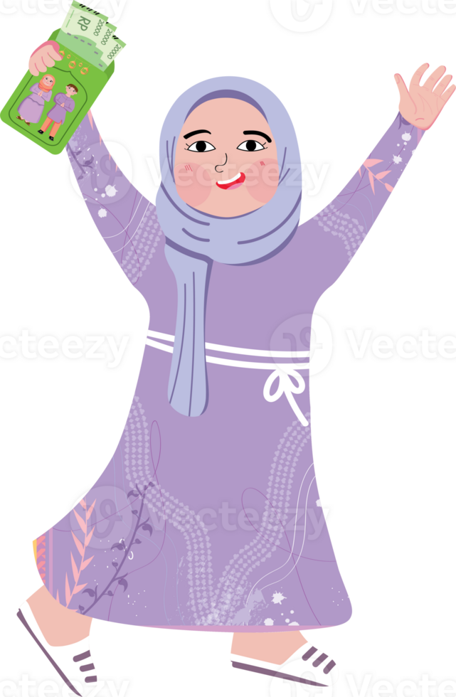 THR Bonus illustration during Ramadan month or lebaran png