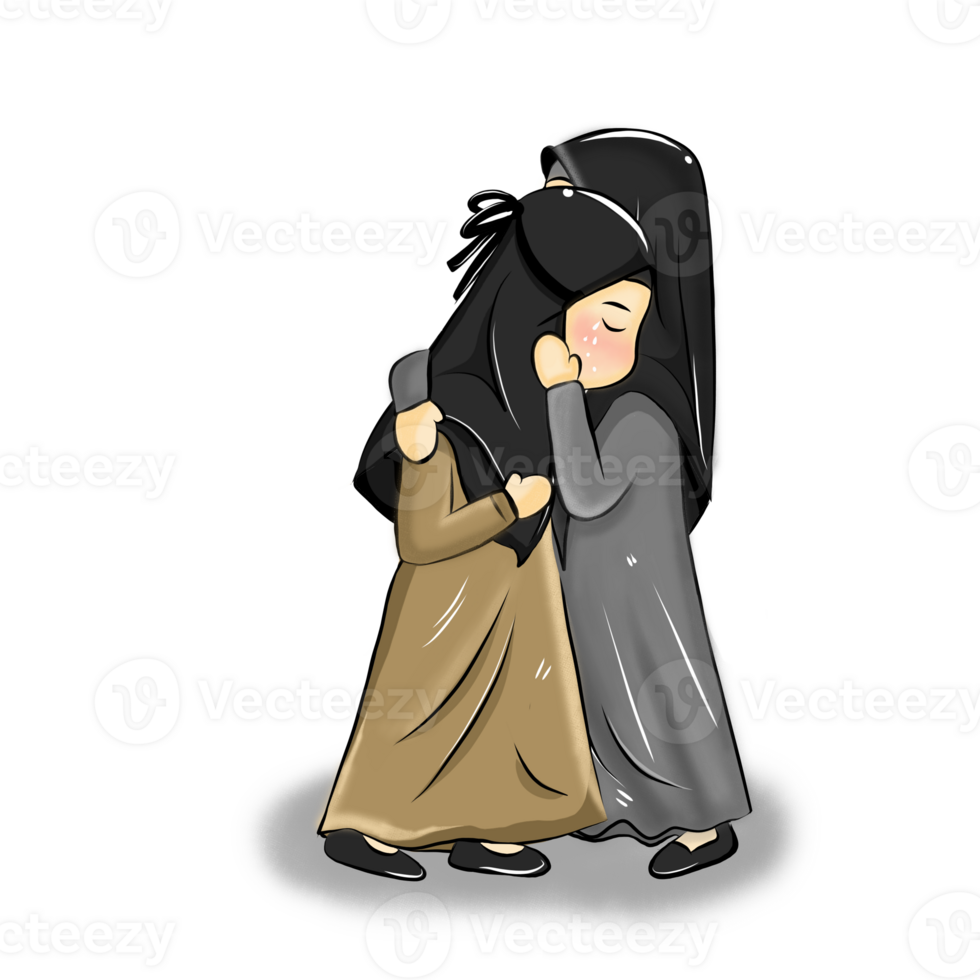 the girls hug each other png