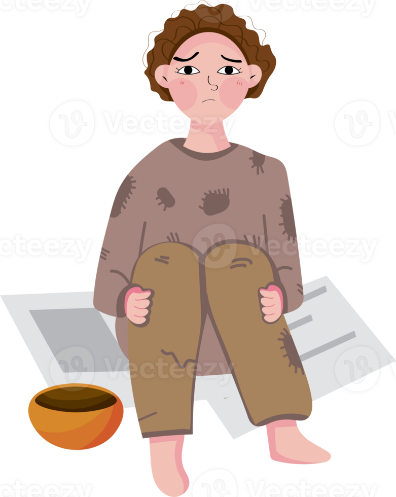 poor homeless person png