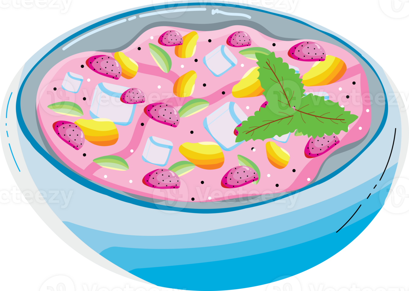Fruit Ice in the bowl png