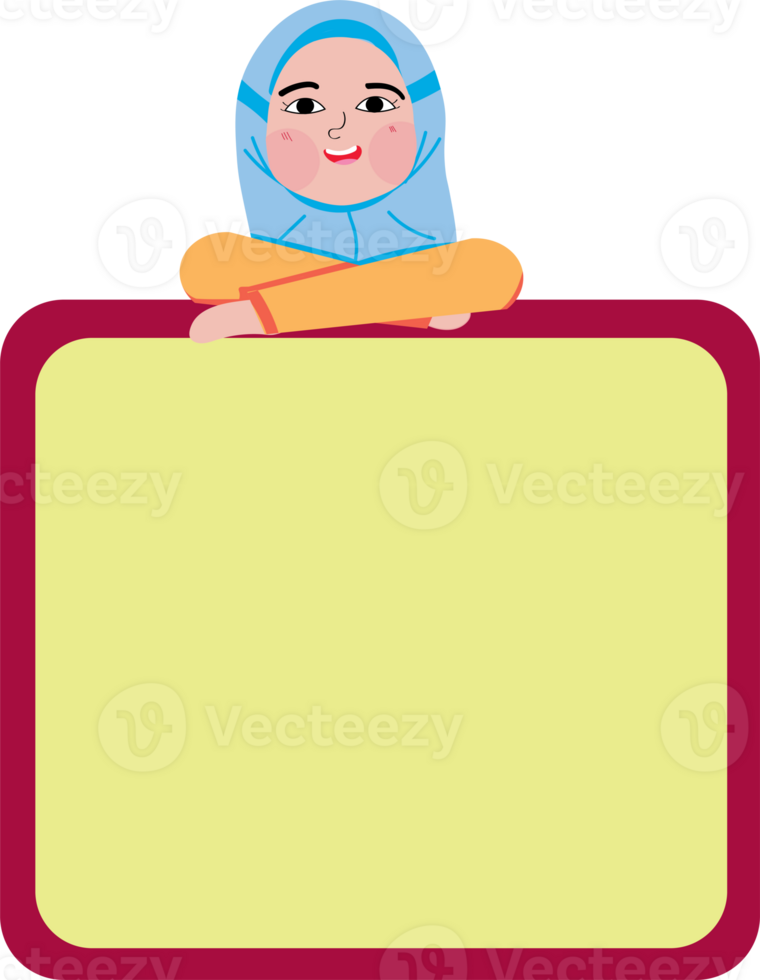 Happy Kids with Blank Board png
