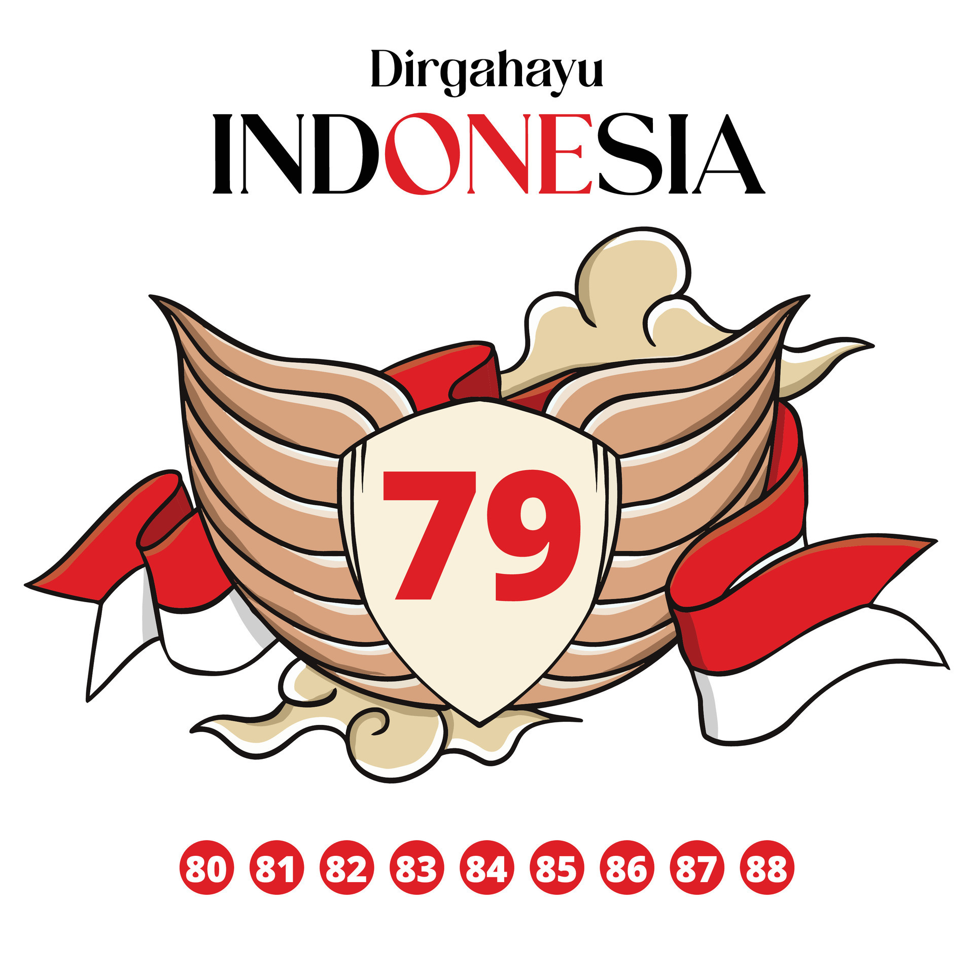 Independence Day Celebration Pack Indonesia August 17th 2024 48058592