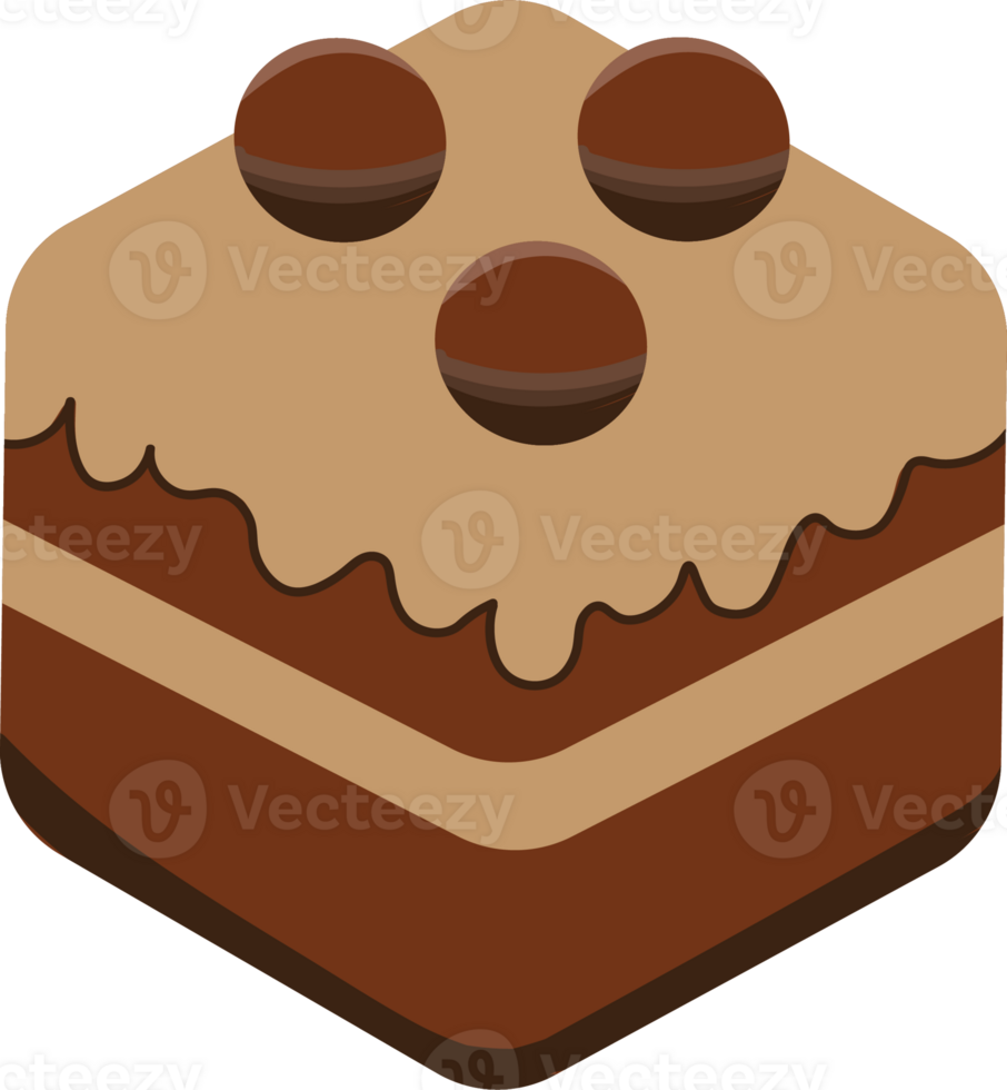 Chocolate cake with topping png