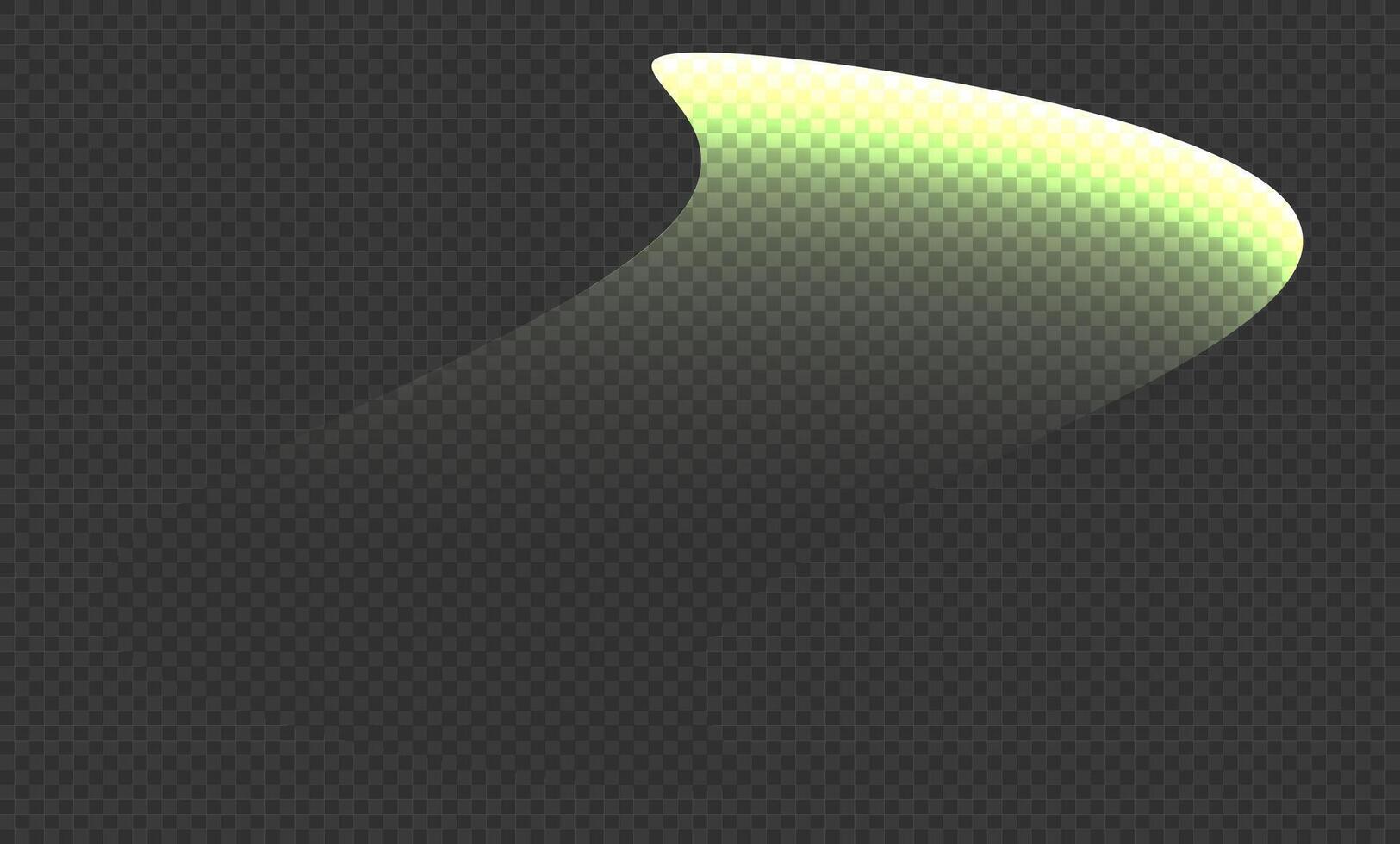 Light effect. Glare. Yellow green glash. Glitter shining star, glowing spark. Light beam, ray. vector