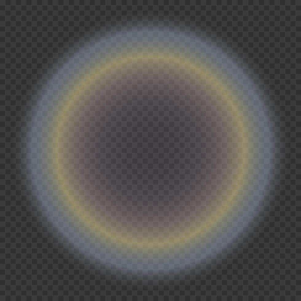 Round lighting effect. Flash. Glitter shining star, glowing spark. Light beam. Lens flares. vector