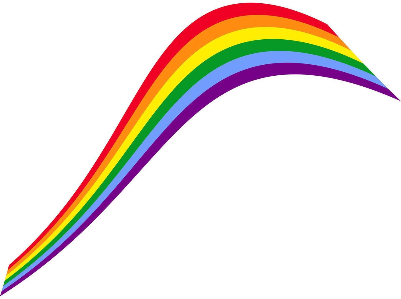 Lgbt flag ribbon. rainbow flag of lgbt. LGBT community love symbol. Flag that represent gay pride. vector