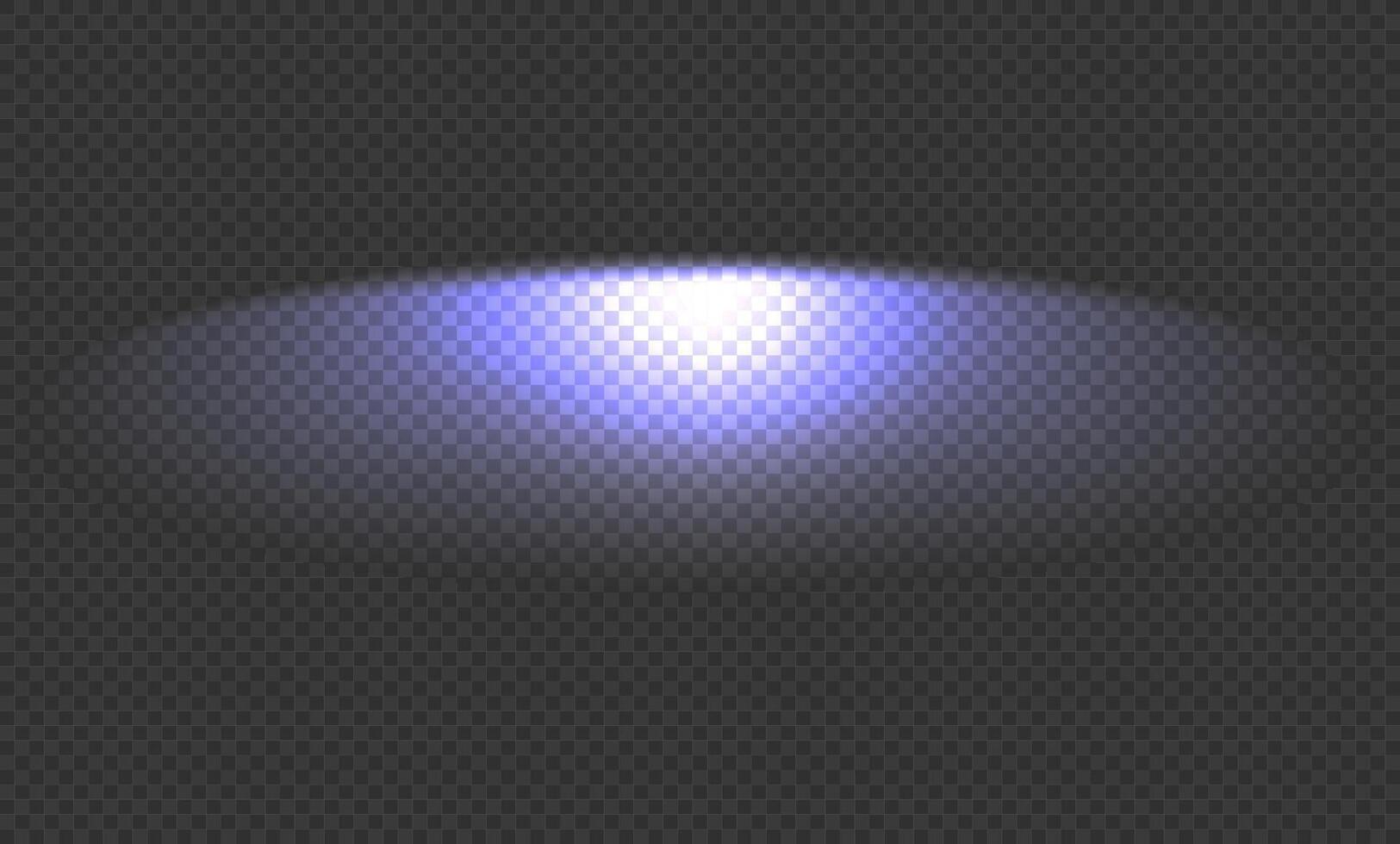 Blue light effect oval. Glare. Flash. Glitter shining star, glowing spark. Light beam, ray. vector