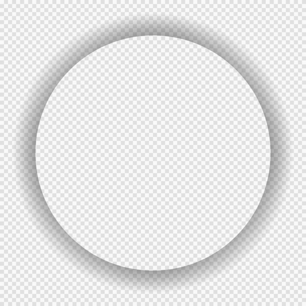 Realistic round shadow with soft edges. round shadow effect. Transparent shadow vector
