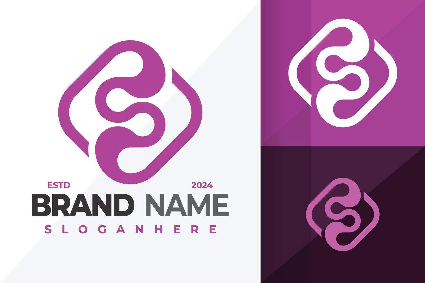 Letter S Monogram Unique Logo design symbol icon illustration vector