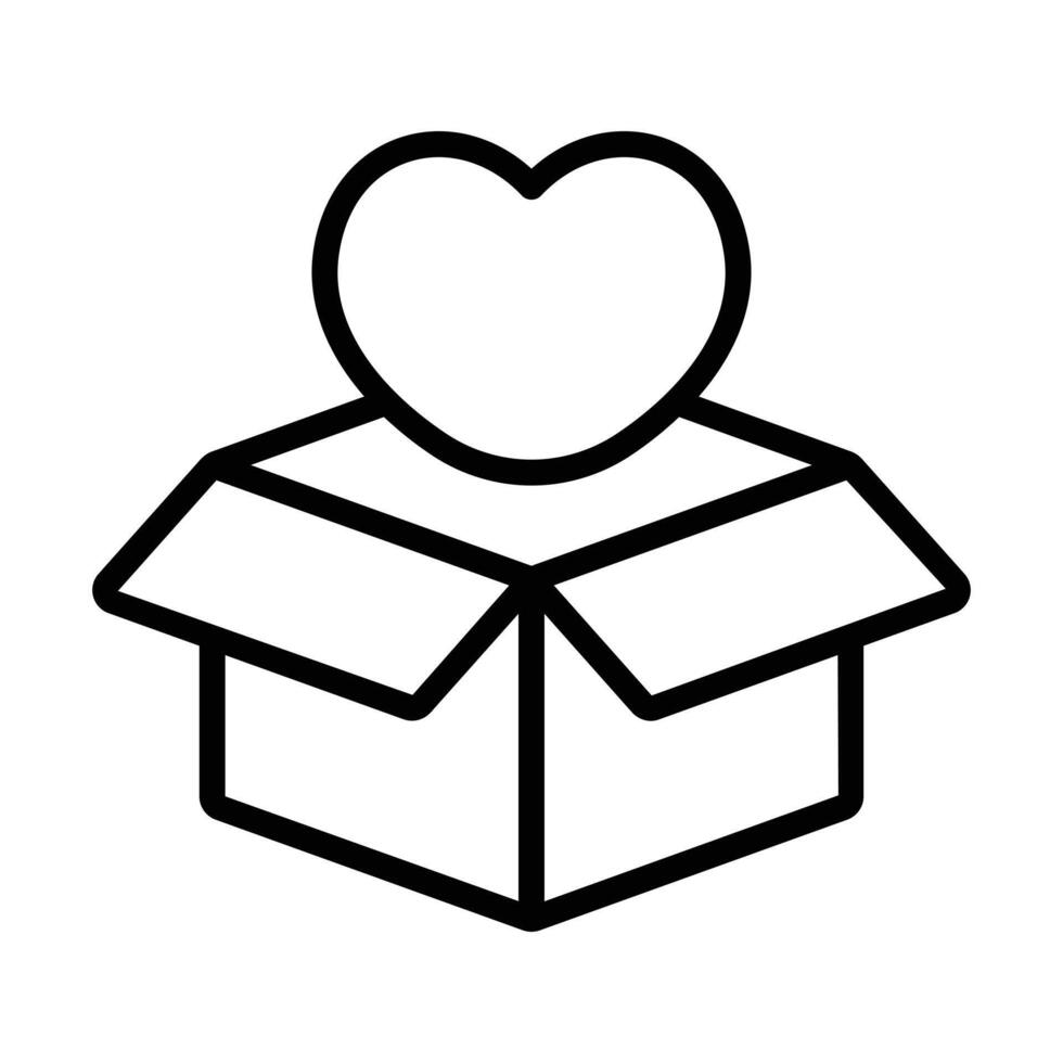 Simple Charity Box icon. The icon can be used for websites, print templates, presentation templates, illustrations, etc vector