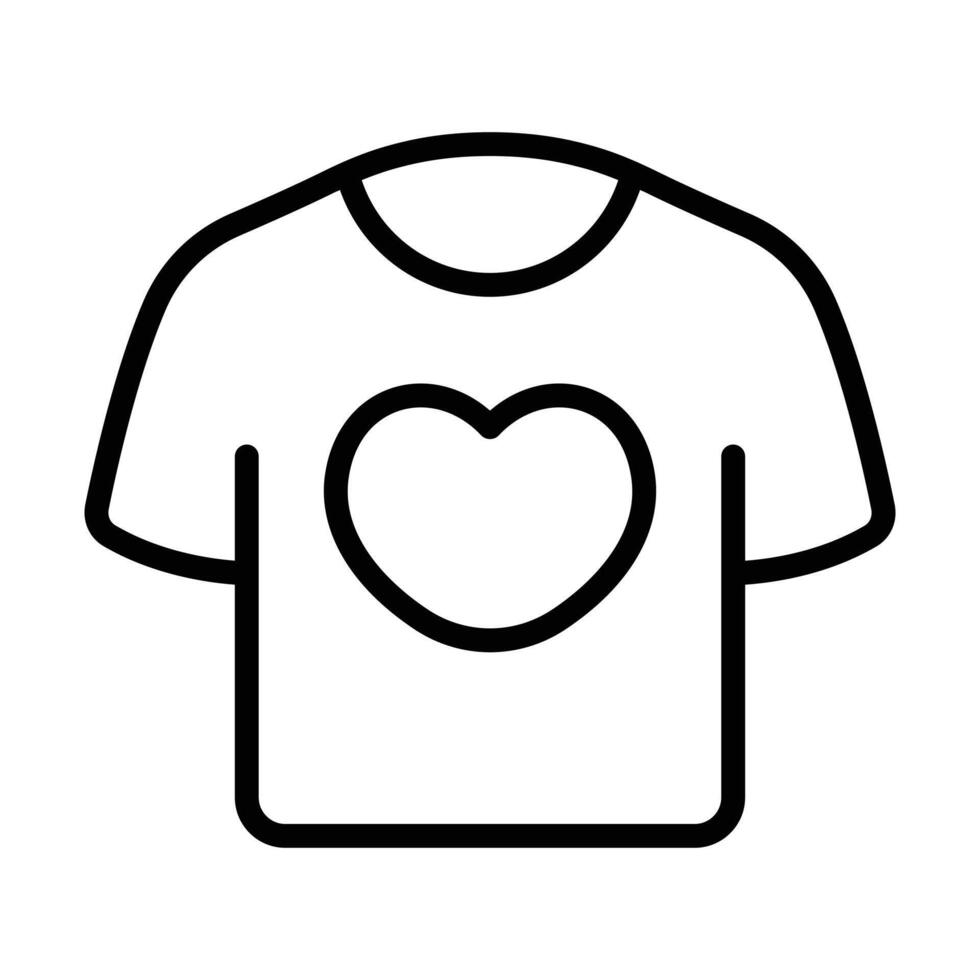 Simple T Shirt with Love icon. The icon can be used for websites, print templates, presentation templates, illustrations, etc vector