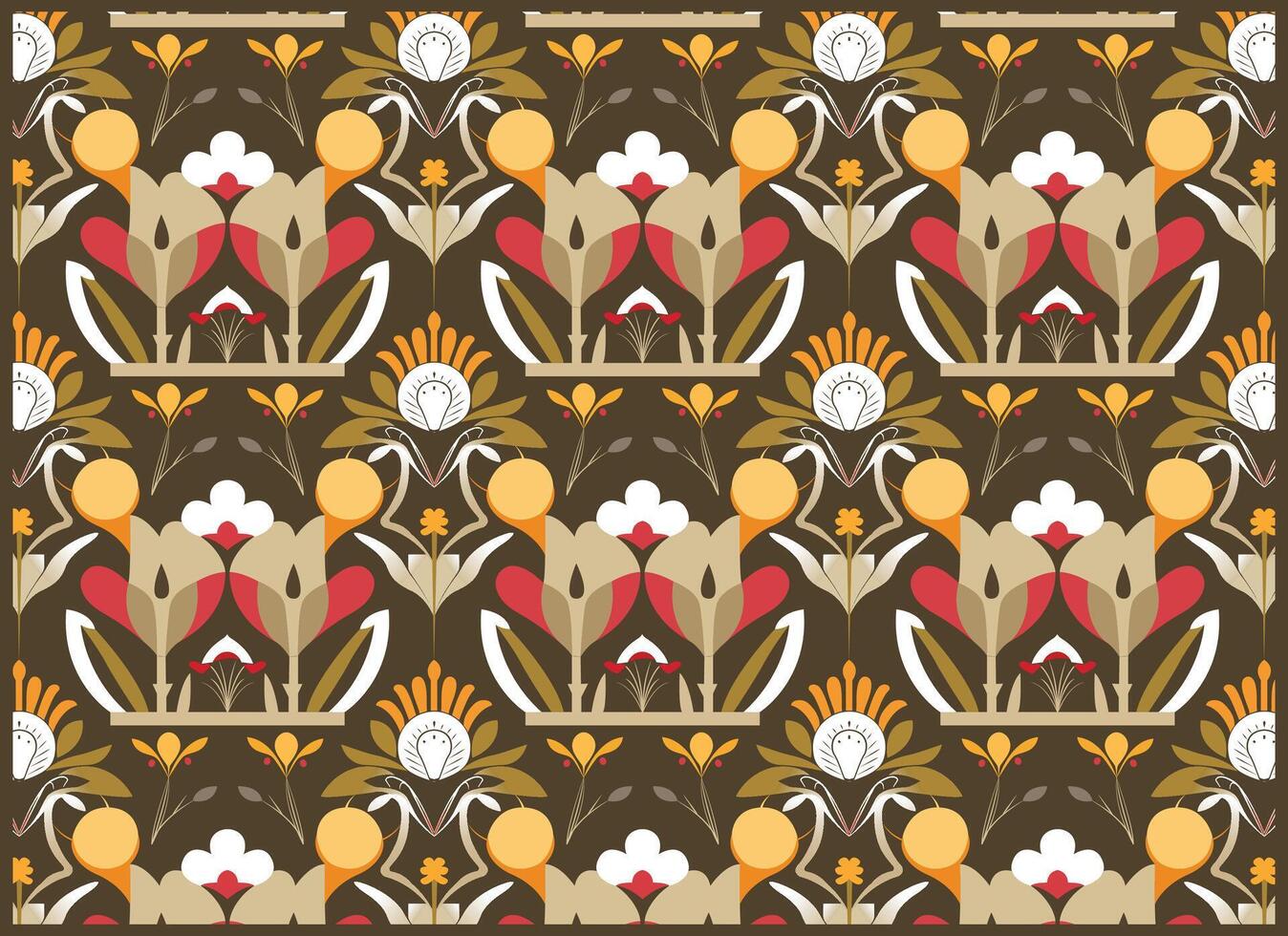 Flower abstract background, illustrated pattern vector
