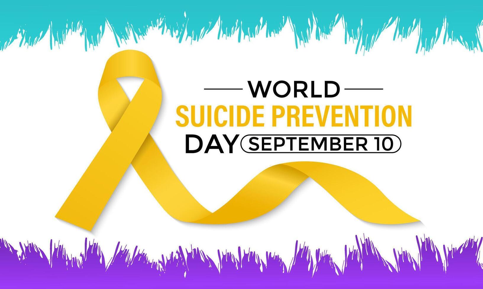 Illustration of world suicide prevention day September 10. Thats awareness prevent suicide worldwide. Banner poster, flyer and background design To prevent suicide worldwide. vector