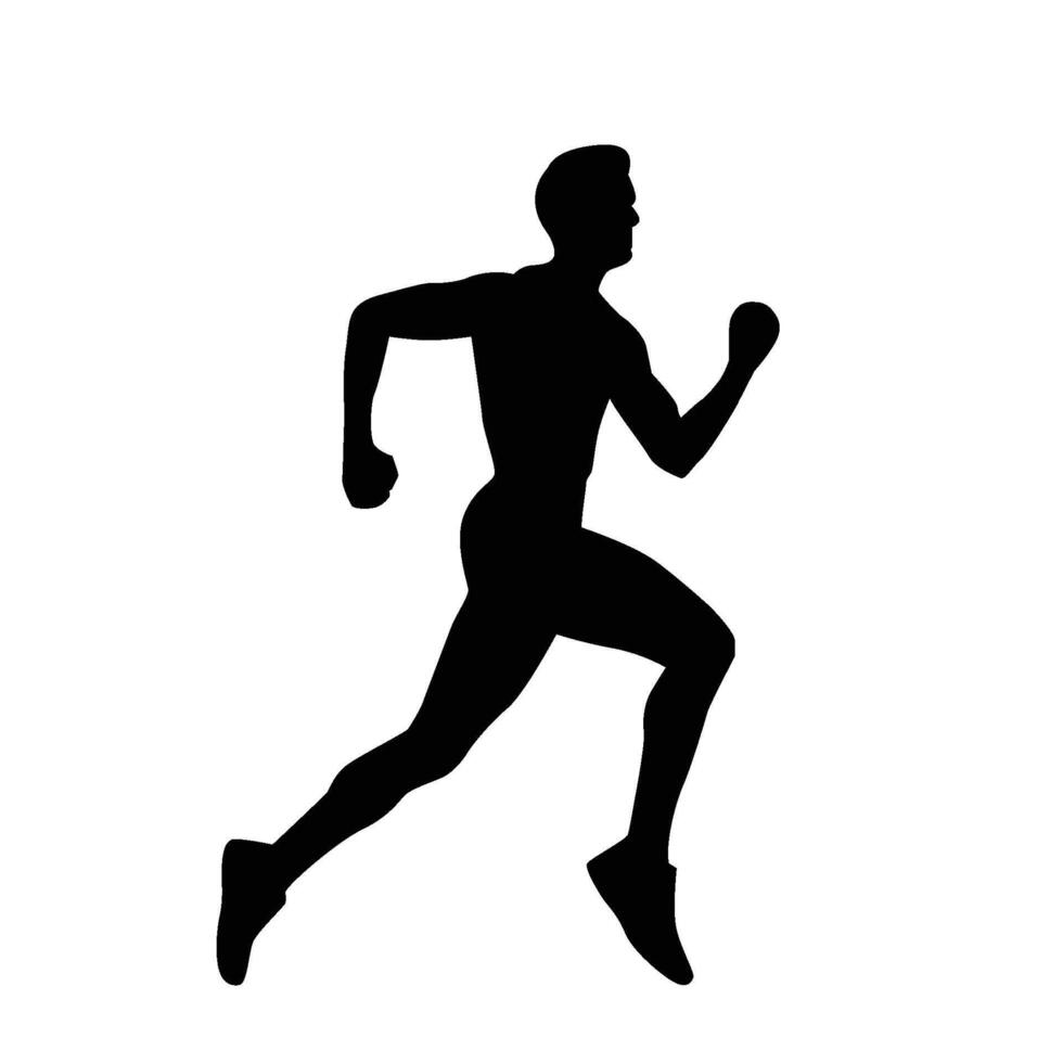 man running sport silhouette design vector