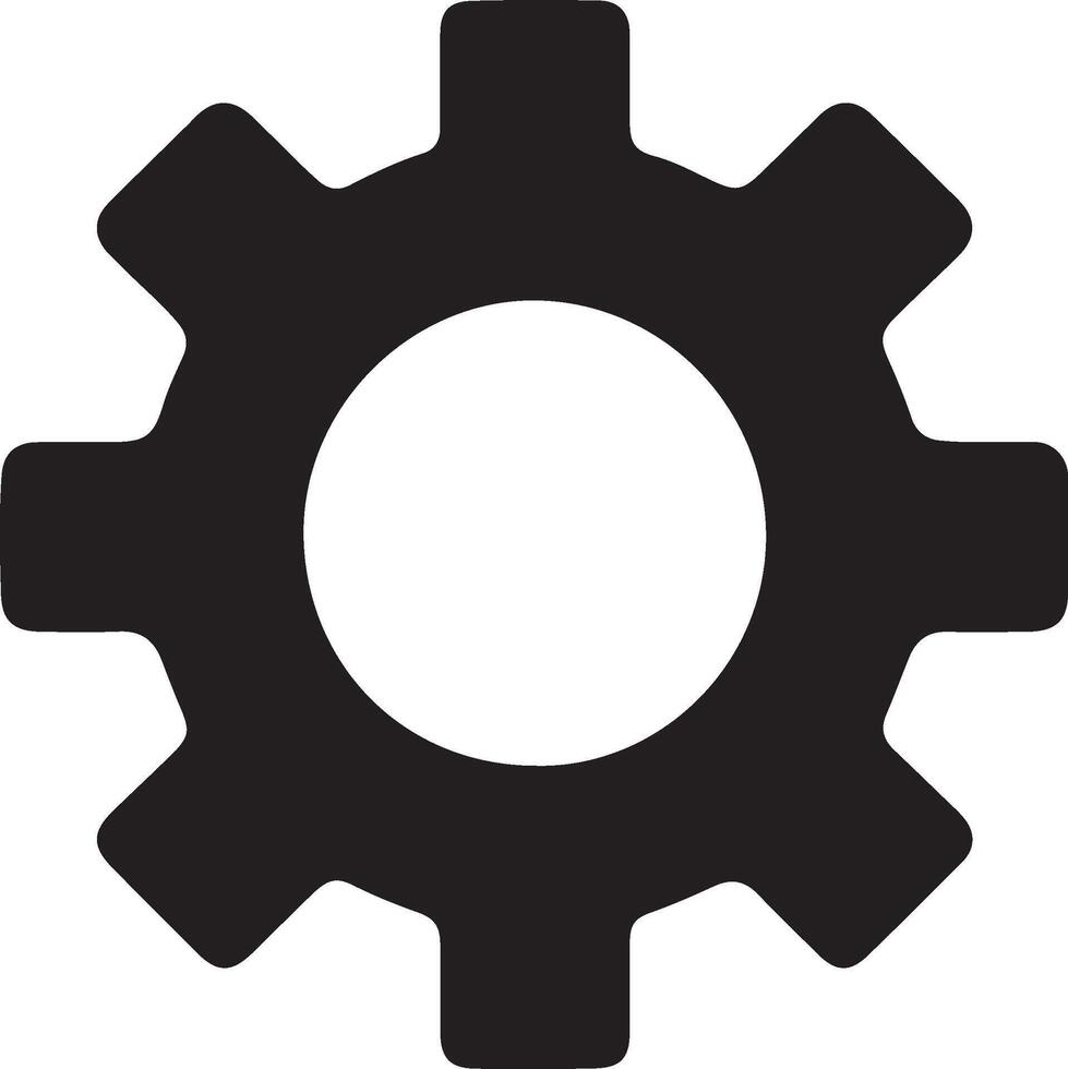illustration of simple gear icon design vector