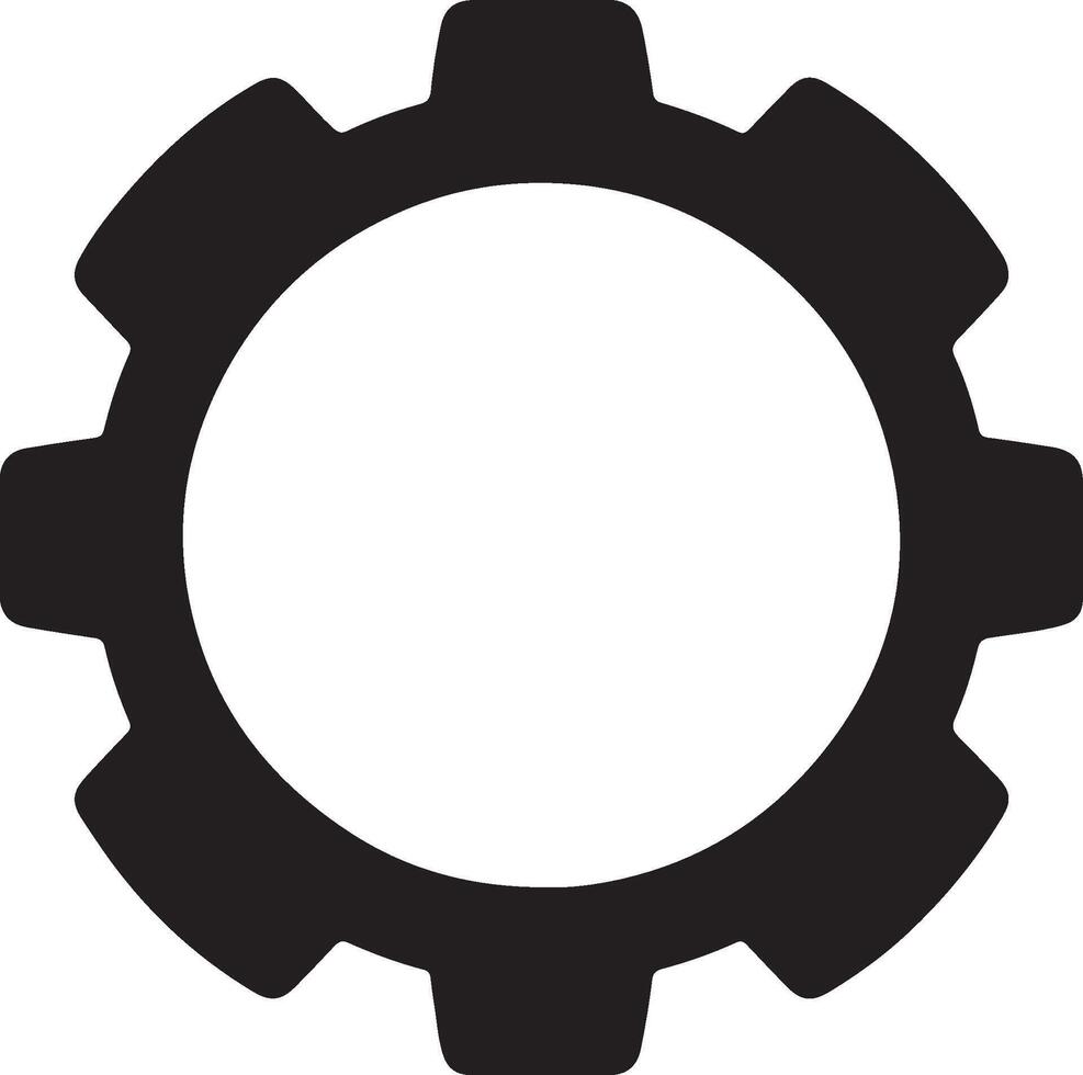 illustration of simple gear icon design vector